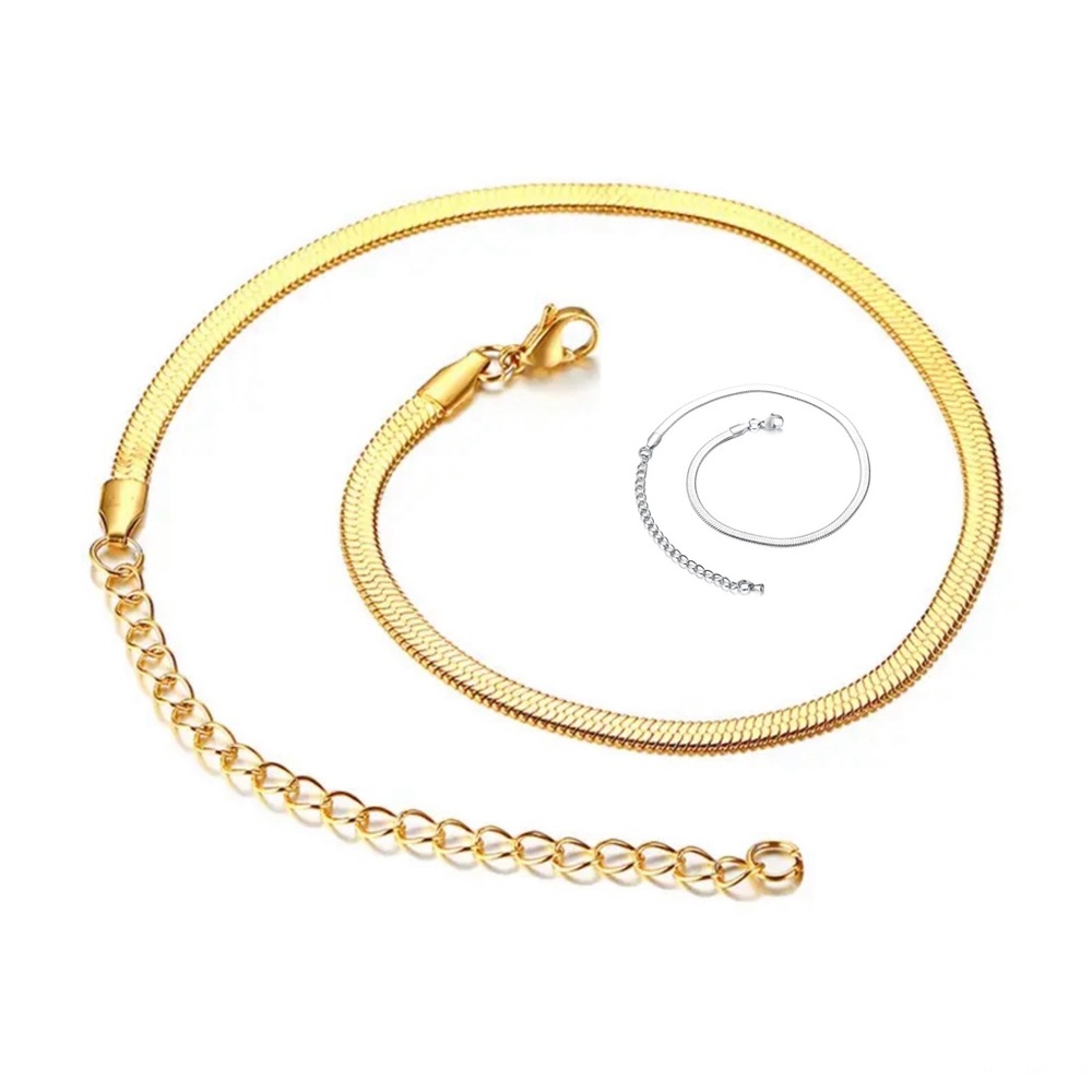Stainless Steel Flat Snake Chain Choker
